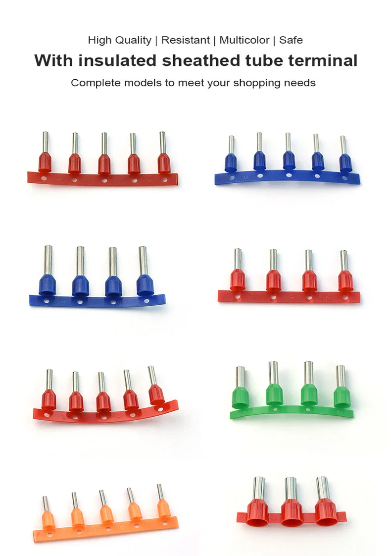 Ακροδέκτης καρφίτσας, μονωμένος στρογγυλός ακροδέκτης, ακροδέκτες σωλήνων