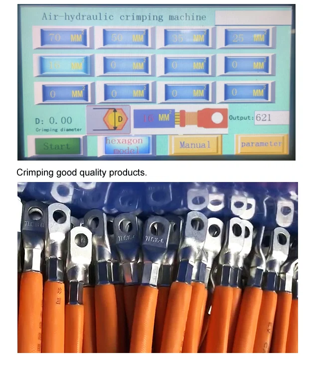 sample of Hydraulic Terminal Crimping Machine, 50t Terminal Crimping Machine, Cable Lugs Crimping Machine Próbka hydraulicznej maszyny do zaciskania terminali, maszyny do zaciskania 50t terminali, maszyny do zaciskania klinów kablowych