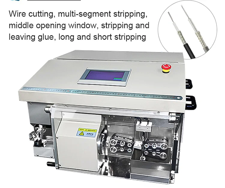 Automatic Coaxial cable cutting stripping machine, Cable Stripping Machine, Coaxial Cable Stripping Machine, Stripping Machine, Flexible Coaxial Wire Peeling Machine, Coaxial Wire Cutting Peeling Machine, Automatic Coaxial Cable Wire Stripping Machine Αυτόματη μηχανή απογύμνωσης ομοαξονικών καλωδίων, Μηχανή απογύμνωσης καλωδίων, Μηχανή απογύμνωσης ομοαξονικών καλωδίων, Μηχανή απογύμνωσης, Ευέλικτη μηχανή αποφλοίωσης ομοαξονικών καλωδίων, Αυτόματη μηχανή απογύμνωσης ομοαξονικών καλωδίων