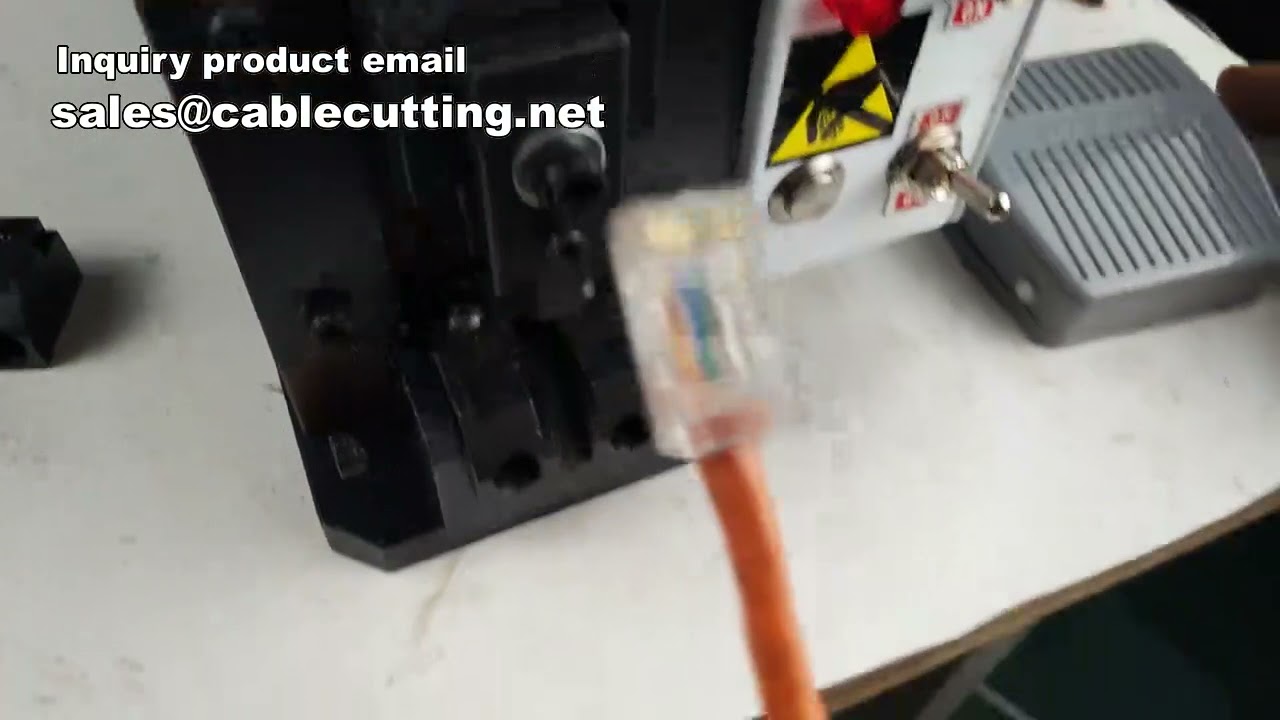 Μηχανή Καλουπώματος Καλωδίου Cat6e RJ45 | Μηχανή Κεφαλής Κρυστάλλου | Εξοπλισμός Παραγωγής Δικτυακών Καλωδίων Cat6e