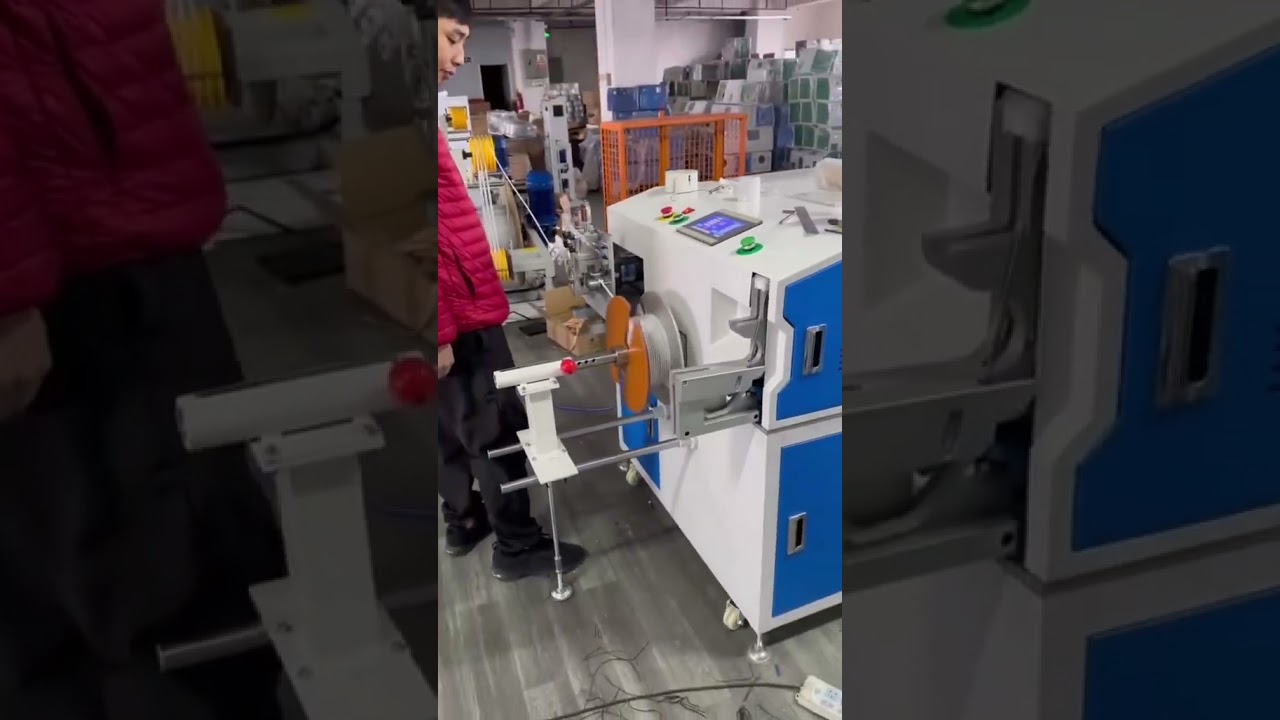Αυτόματη Μηχανή Μέτρησης, Κοπής & Δέσμευσης Καλωδίων και Συρμάτων #εργοστάσιο #μηχανή