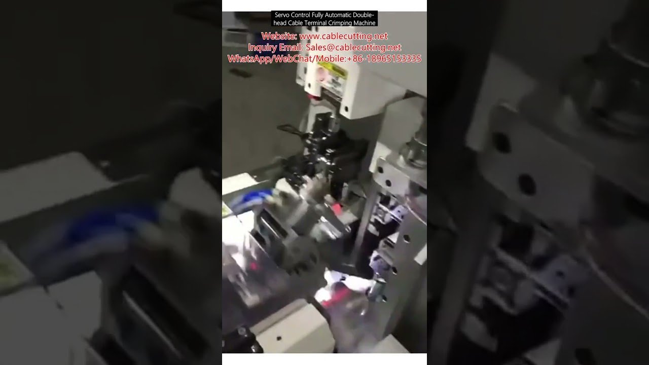 Πλήρως Αυτόματη Δικέφαλη Μηχανή Κρίμπινγκ Καλωδίων με Σερβοέλεγχο