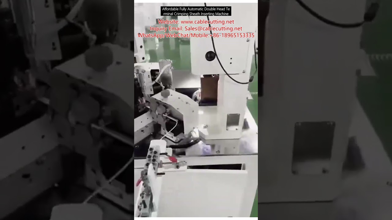 Οικονομική Πλήρως Αυτόματη Δικέφαλη Μηχανή Σύνδεσης Ακροδεκτών και Τοποθέτησης Μανδύα
